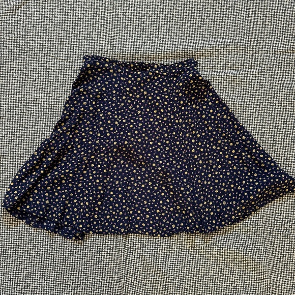 Floral Circle Skirt - Navy Size Medium - Picture 1 of 5